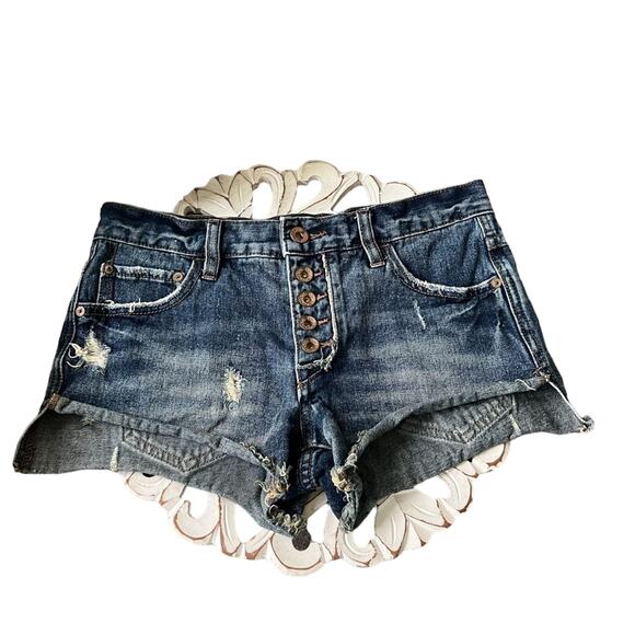 Free People Jean Shorts Women’s 24 - Picture 1 of 9